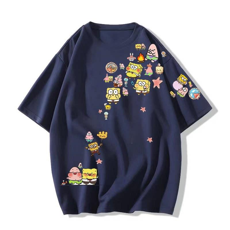 American Retro Black Short-sleeved T-shirt Women's New Design Sense Niche Student Loose Half-sleeved Top Clothing Summer