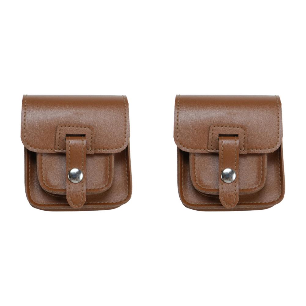 1/2Pcs For Anbernic RG34XXSP Handheld Carrying Bag PU Leather Game Console Storage Case Console Protective Bag Game Accessories