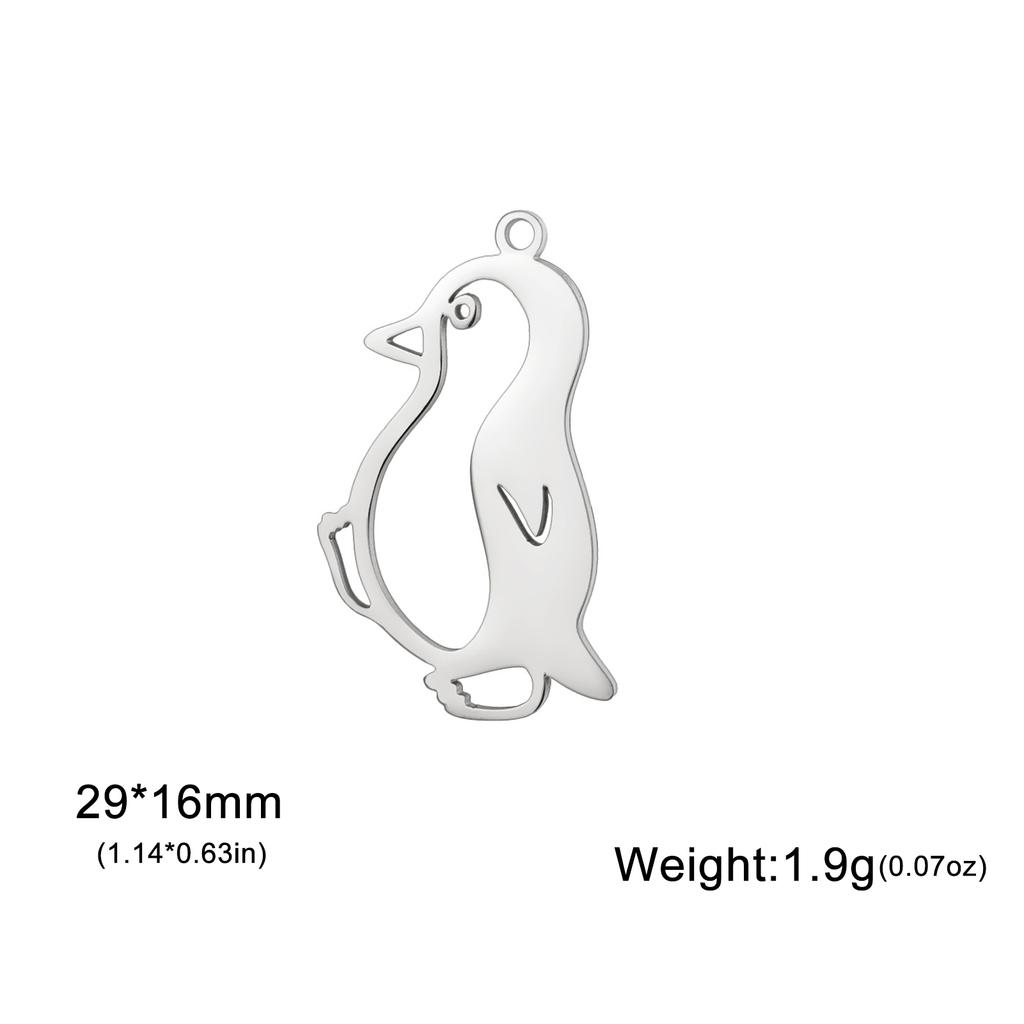 Penguin Stainless Steel Pendant For Men And Women Fashionable And Cute Animal DIY Accessories Valentine's Day Gift Jewelry Gift