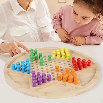 Peg Solitaire Board Game Strategy Marbles Chess Wooden Kongming Chinese