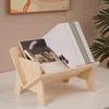 Wood Tilted Bookcase V Shaped Triangular Support Fine Polishing Tabletop Book  for Office Dormi