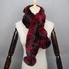 2026 New Arrival Winter Real Rabbit Fur Scarf Women Long Warm Genuine Rabbit Fur Scarves Female Knit Fluffy Pompoms Fur Scarves