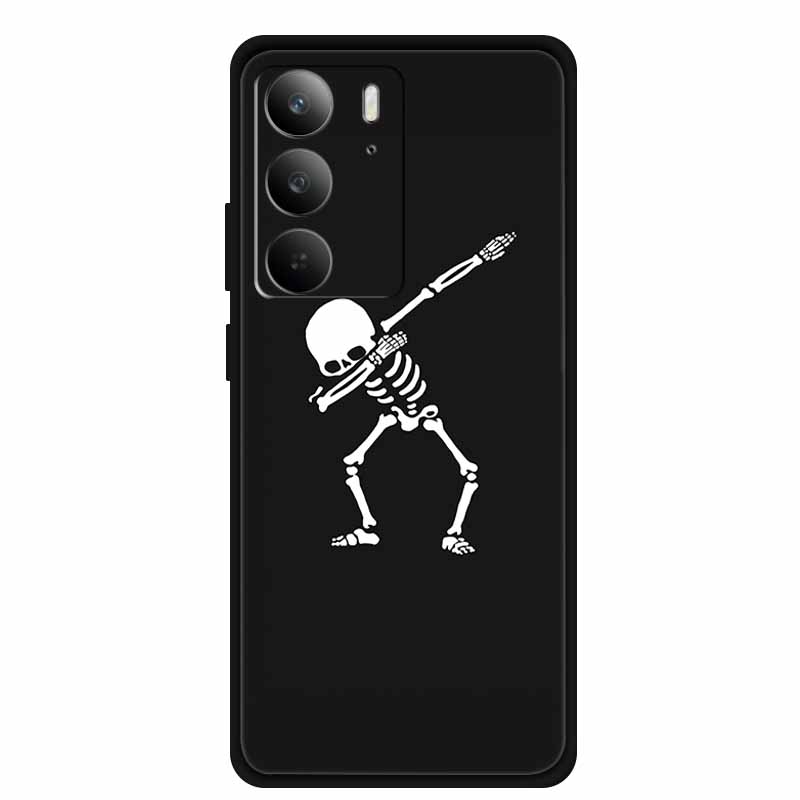 

For Realme 14x Case OP Realme RMX5020 Red Moon Dustproof Soft Silicone Protective Phone Case for Realme 14x Coque TPU Back Cover For Realme 14x