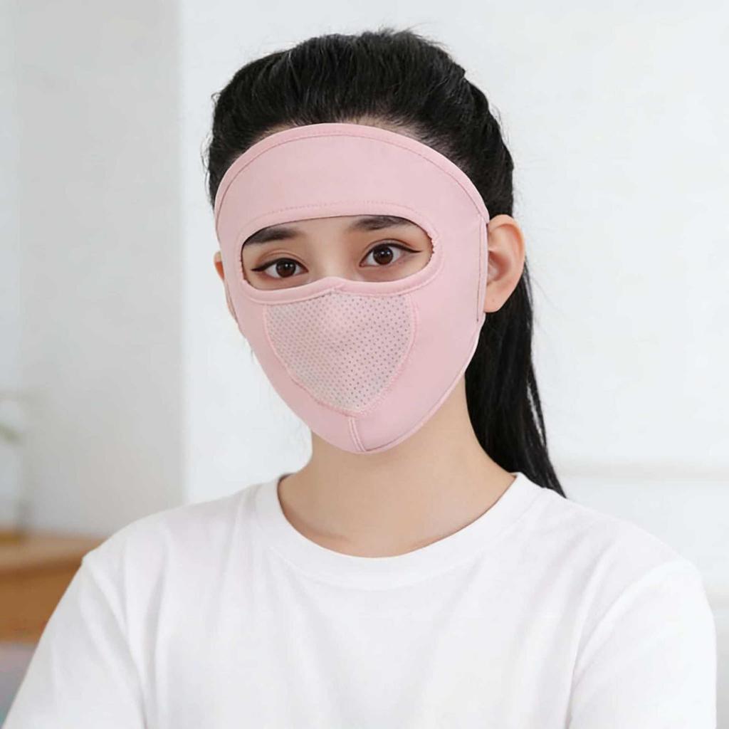 Women's Full Face UV Protection Ice Silk Mask and Neck Guard