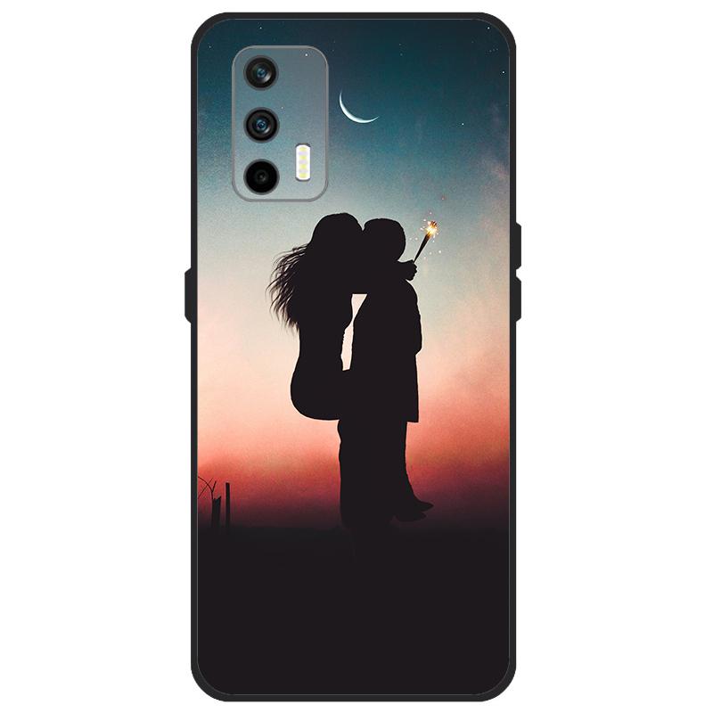 Funda Para Realme GT 5G Funda RMX2202 Cubierta Trasera de Silicona Suave Para OPPO Realme GT 5G 6.43 pulgadas Dibujos Animados TPU Parachoques de Teléfono Bolsas Estuche