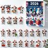Portable Hanging Decorations for Home Car Christmas Cow Ornament Advent Calendar 2026, 24 Days 2D Acrylic Pendant Cute Shaped Tree Ornaments Countdown