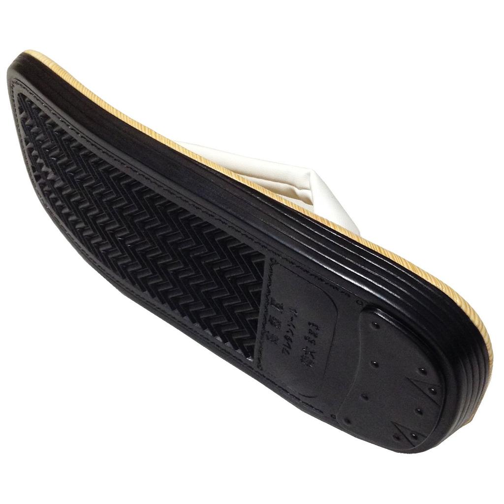 Edoten Men's Geta Sandals, Made in Japan, Urethane Sole, Yellow Tatami Fabric, White Straps, Size L