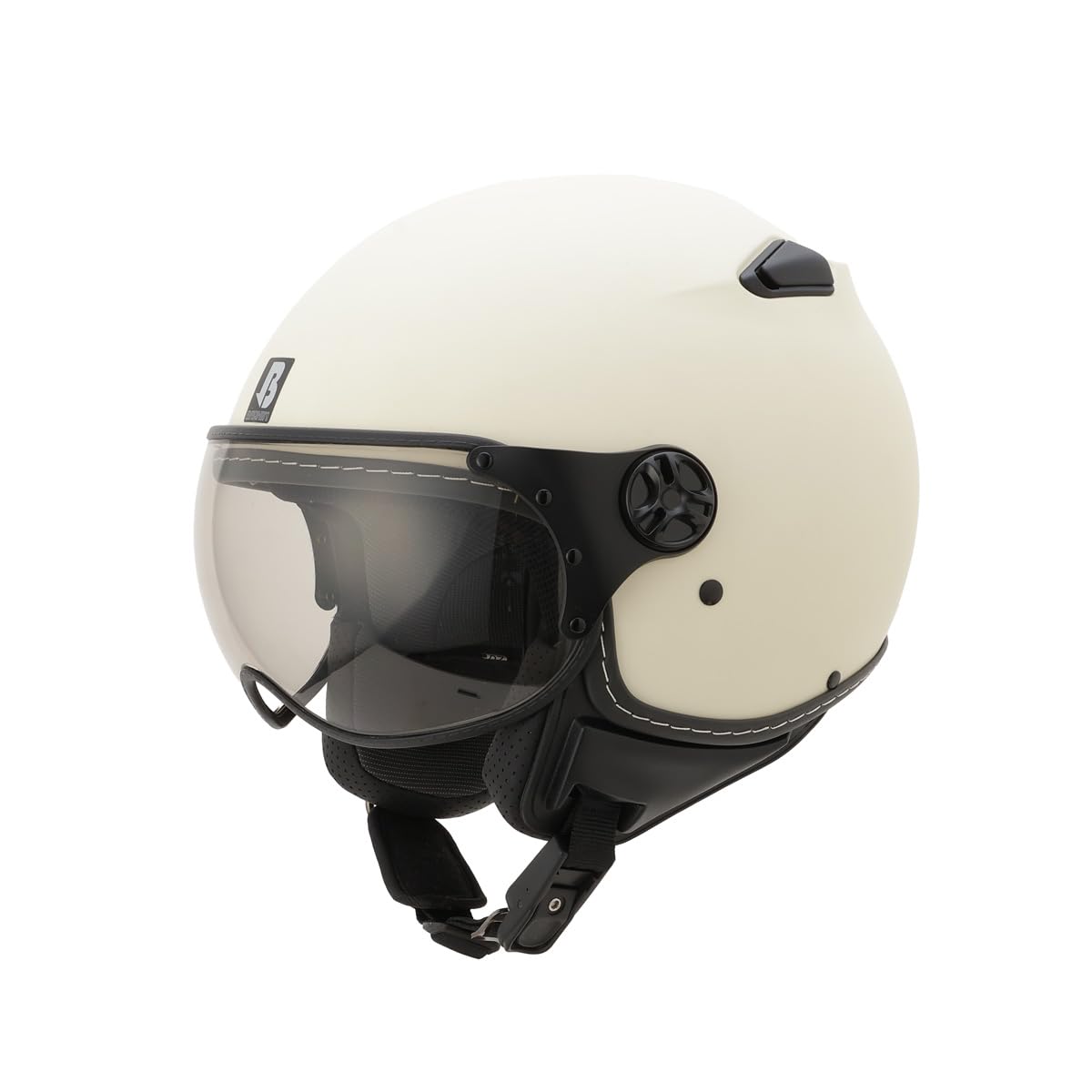 

Motorcycle Jet Birkin Pilot Helmet with Silex SG and PSC Size L Ivory Helmet, Helmet, Shield, Shield, Standard, (Matte Metallic)