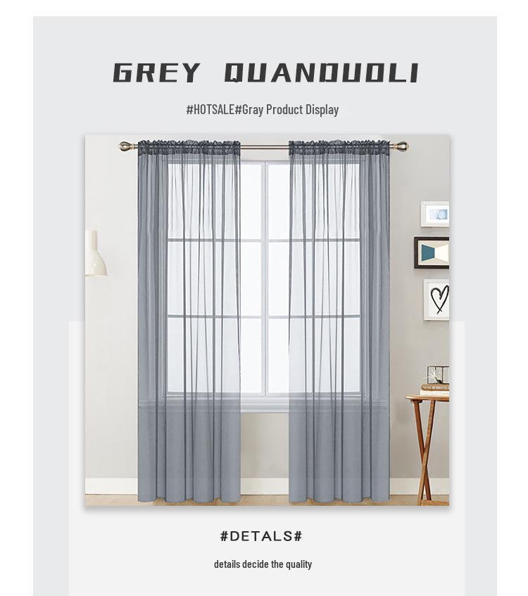 Moderner minimalistischer Terelyne Doppelstrang Voilevorhang für Wohnzimmer, Schlafzimmer und Arbeitszimmer