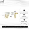 Effie Queen Genuine 925 Silver 14k Gold Geometric Shell Pearl Stud Earrings Simple Jewelry for Women Banquet Party Gift PSE05