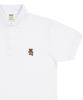 GRAVER [Unisex] Bear Embroidered Pique Short Sleeve T-Shirt_White