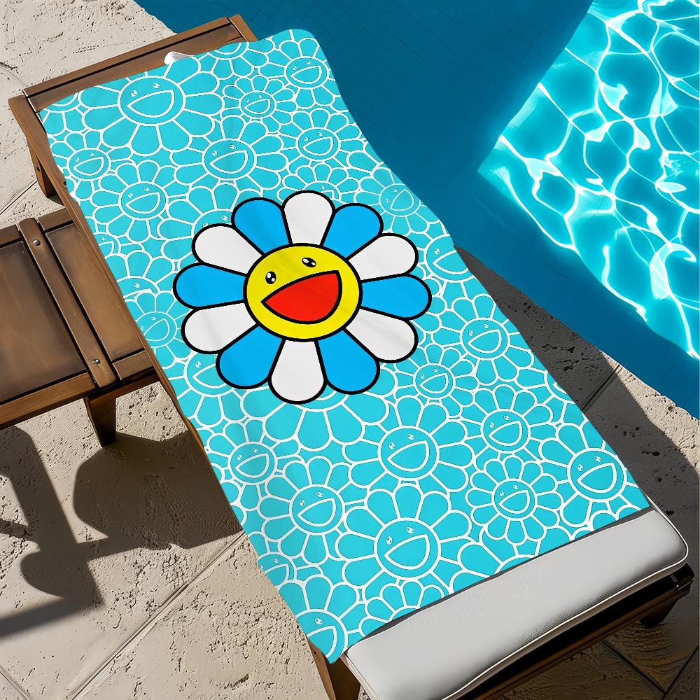 T-takashi cute art M-murakami Towel Beach Quick Dry Soft Pool Towels Gift for Travel Gym Shower Camping sports