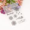 7 Stück Weihnachts-Themen-Dekorative Stempel Klare Silikonstempel für Kartenherstellung Journal Planer Scrapbooking Dekoration