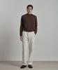 WORK ON BODY OFF Kor Semi-Overfit Mock Neck Knit [Brown]