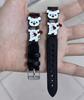 Heart-Shaped Bear Leather Wristband for Apple/Huawei/Xiaomi Devices (14mm) - Trendy Cartoon Design