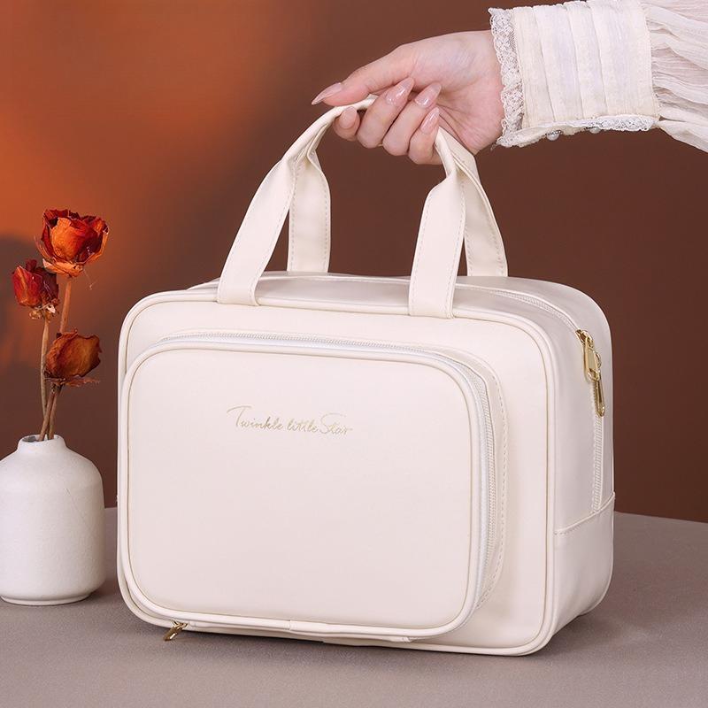 Pu Fashion Tote Women Makeup Bag Large Capacity Travel Organizer Cosmetic Toiletry Pouch Portable Zipper Make up Storage Bag