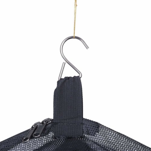 Foldable 4-Tier Hanging Drying Rack Net for Quick-Drying Dishes, Plants, Clothes, BBQs, Camping, and More, Polyester and Steel with Storage Case