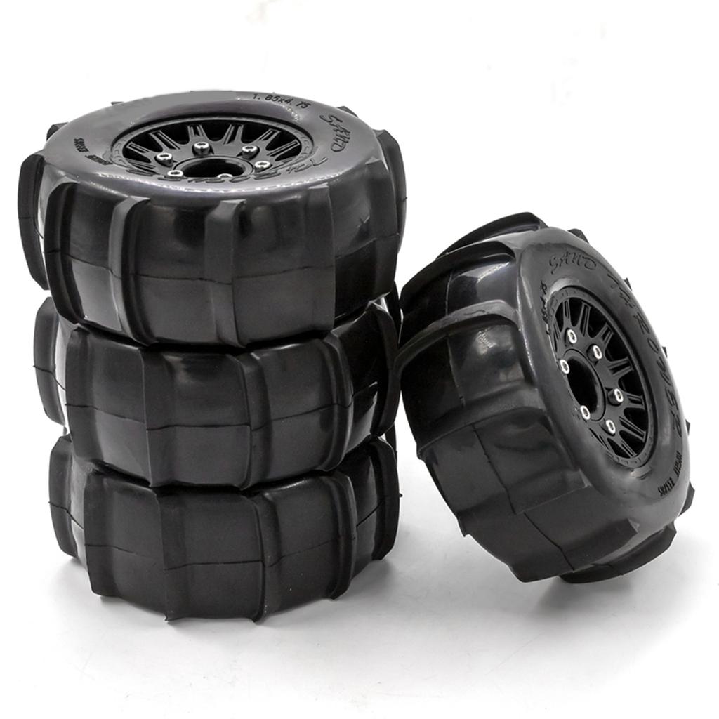 RC Paddle Tires Off Road Snow Sand Paddle Tires 4pcs Replacement for 1 10 Short Course Truck 727 Slash K1 RC Car