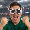 Soccer Fans Sunglasses, Football Events Stadium Sunglasses, Lightweight Football Frame, National Flag Sunglasses for Men Women Party Photo Props