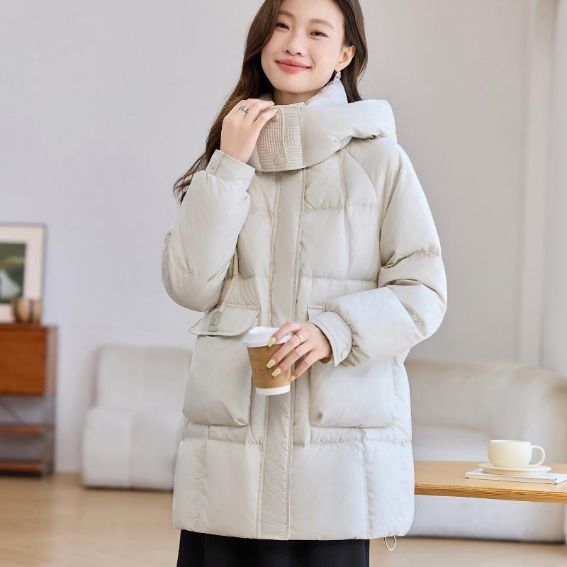 Hooded Cotton Clothes Women's Winter New Small Medium and Long Fashion Warm Loose Sports Cotton-padded Coat