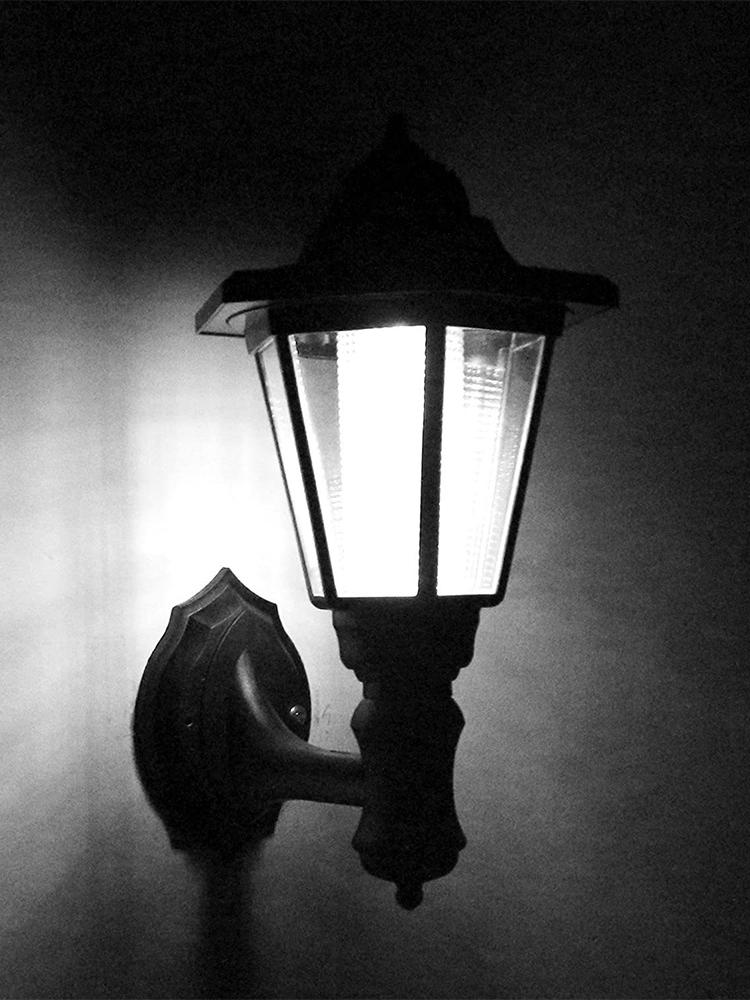 Retro Solar Wall Lights, Outdoor Hexagonal Lamp, IP65 Waterproof Fence Light, LED Landscape Lighting, for Courtyard,Gargen,Decor