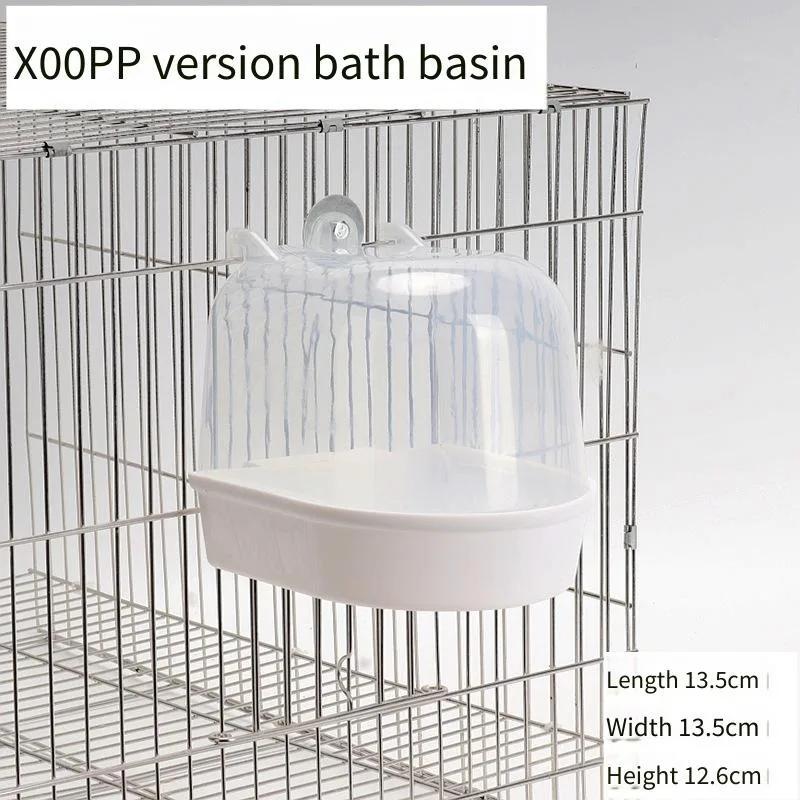 Small Bird Bathing Kit for Parakeets Cockatiel Lovebird Myna Bath Box Anti-Splash Design Detachable Pet Bird Grooming Accessory