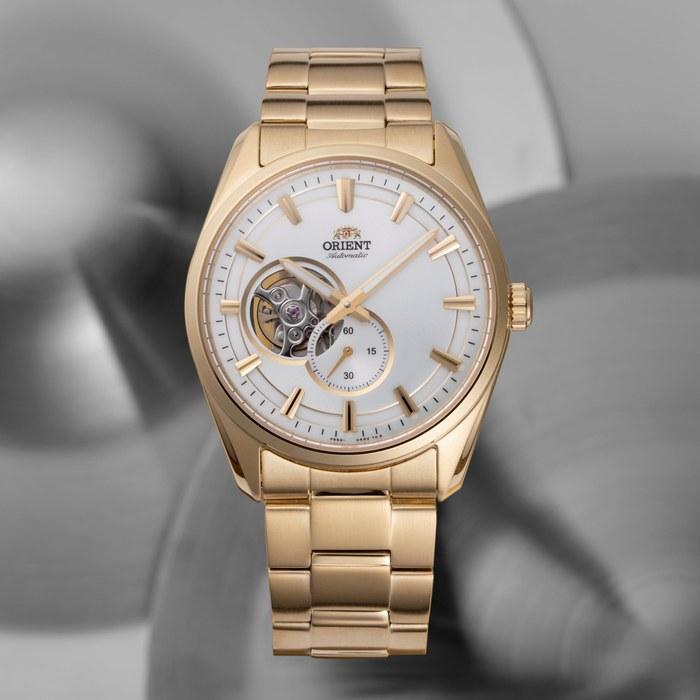 [Orient] Contemporary Semi-Skeleton Automatic Watch RN-AR0007S (White/Gold Belt)