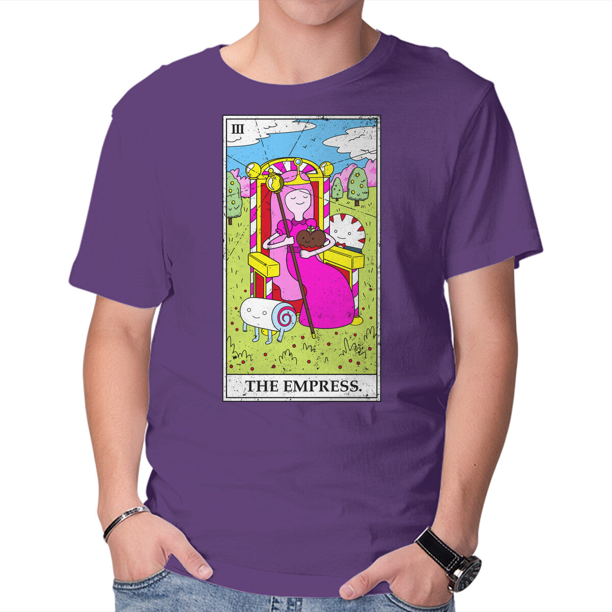 Unisex Crew Neck T-Shirt The Empress Graphic Short Sleeve Casual Tee L