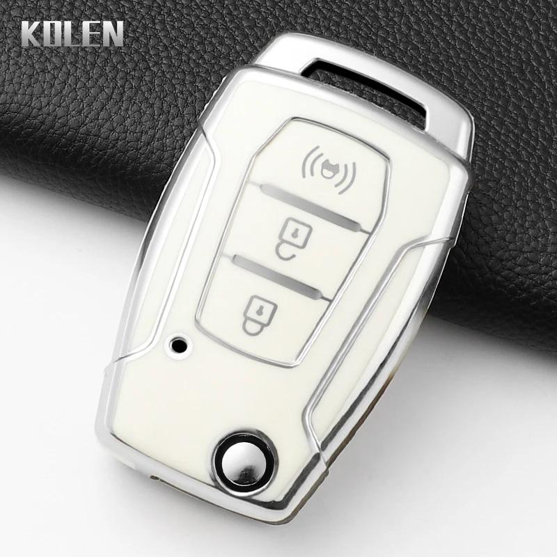 Housse de protection en TPU pour clé de voiture Ssangyong Kyron Actyon Tivolan Korando Rexton Tivoli Coque Porte-clés Protégée Accessoires gray