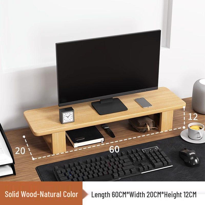 Solid Wood Monitor and Laptop Stand Riser