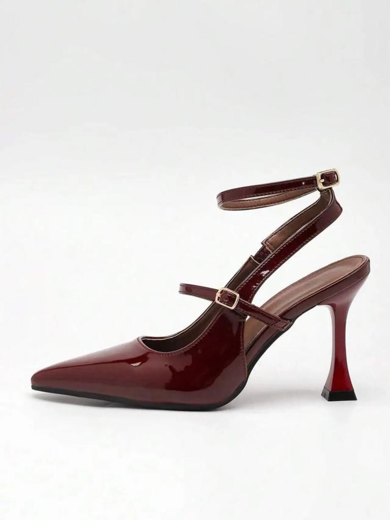 2025 Plus Size Slingback Women's Pointed Toe Ladies High Heels Leather Elegant Banquet Wedding Sexy Pumps Fashion Shoes Ladies