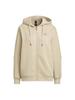 Adidas Wording Fleece Magic Beige Size Women's Loose-Fit Full-Zip Hoodie, (IK9893), J/L (JSY18/IEH71)