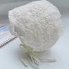 Lace Flower Baby Sun Hat - Embroidered Mesh Breathable Beanie for Newborn Girls, Summer Photography Prop & Outdoor Cap
