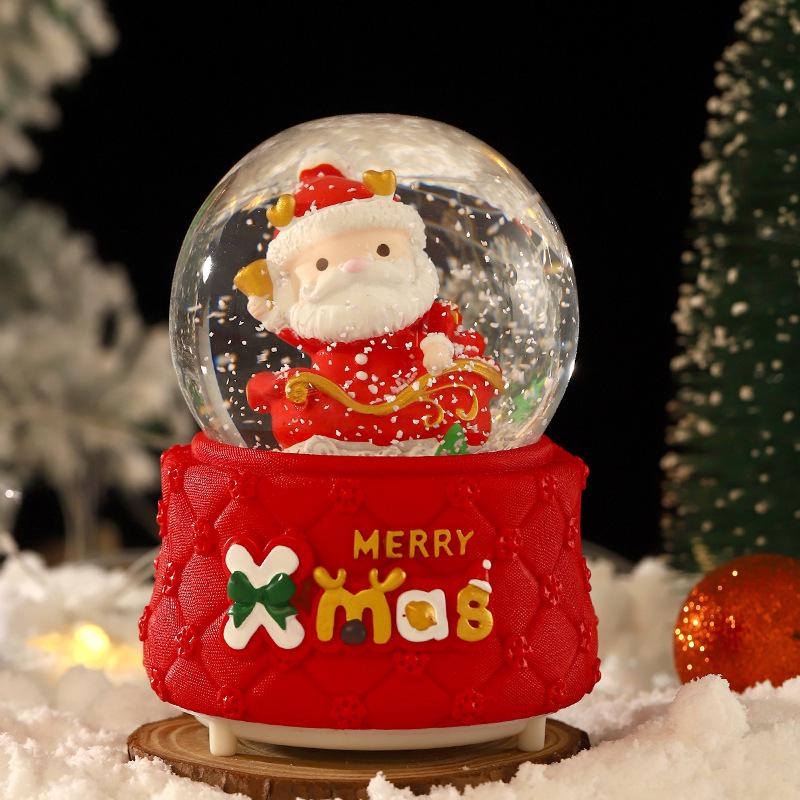 Christmas Fantasy Crystal Ball Music Box - Princess Ornament Gift for Girls' Birthdays