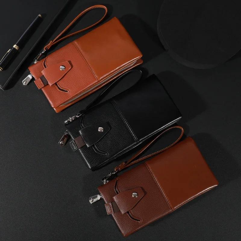 Business-Geldbörse, Retro, große Kapazität, vielseitige, doppelt faltbare Herrenhandtasche, elegant und unverzichtbar für die tägliche Geschäftsreise