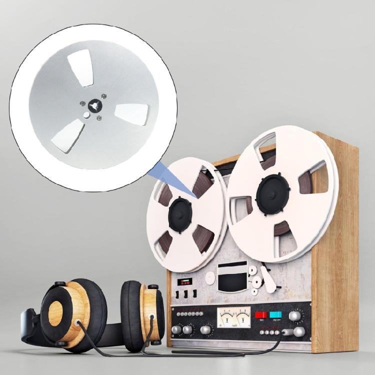 Professional 7" Aluminum Alloy Recording Takeup Reel with 3 Holes for Reel To Reel Tape Recorders