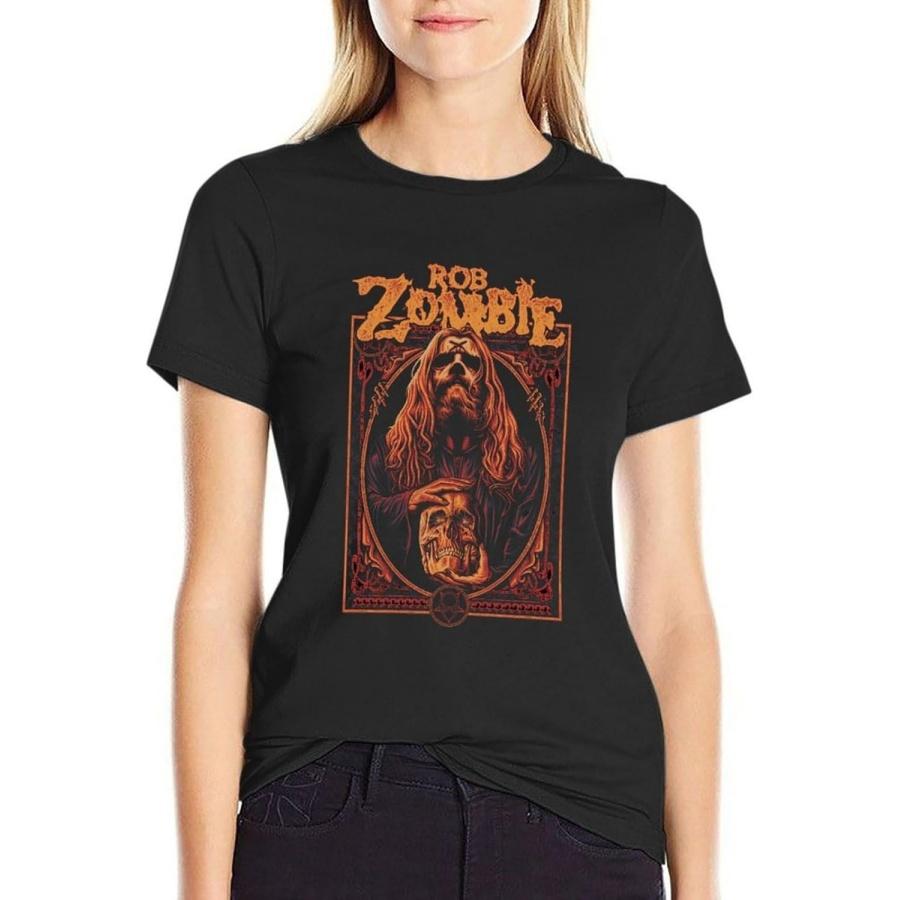 

Womens T-Shirt Rob Zombie Women s Shirt Short Sleeve Cotton Tee Crewneck Tops XXXXXL різнокольоровий