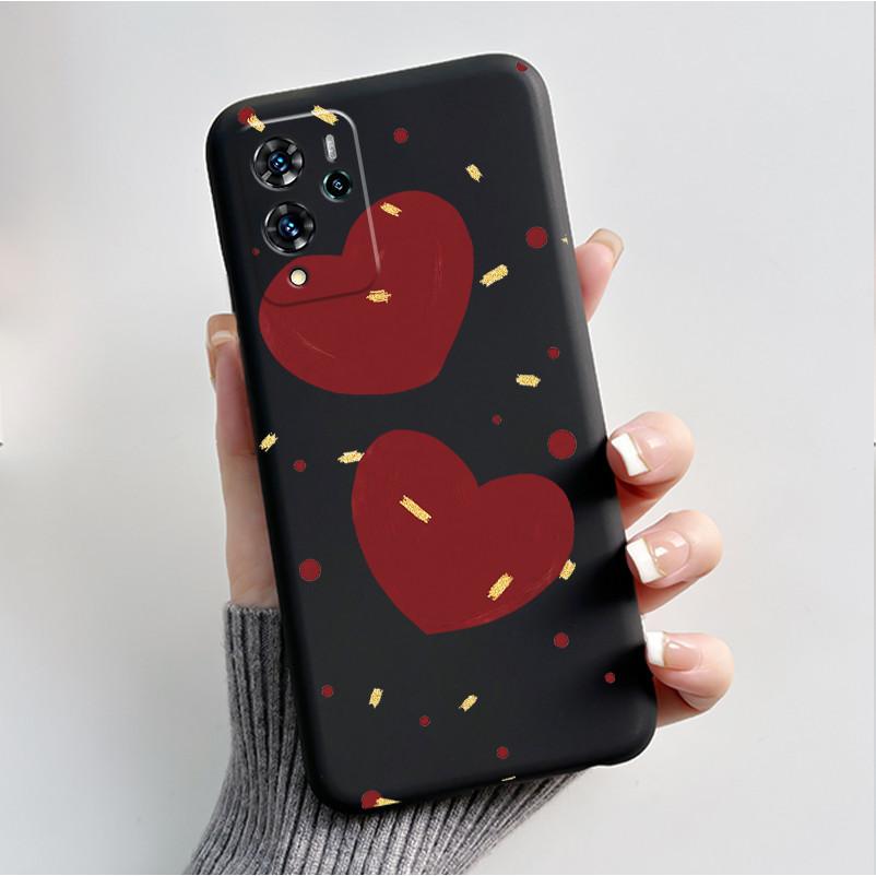 For ZTE V40 Pro 9046 Case Black Jelly Soft Silicone TPU Butterfly Flowers Pattern Phone Casing For ZTE Blade V40 Pro Back Cover