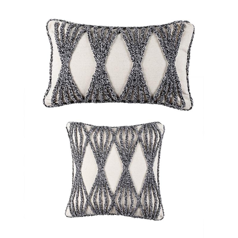 gray striped pillow cases