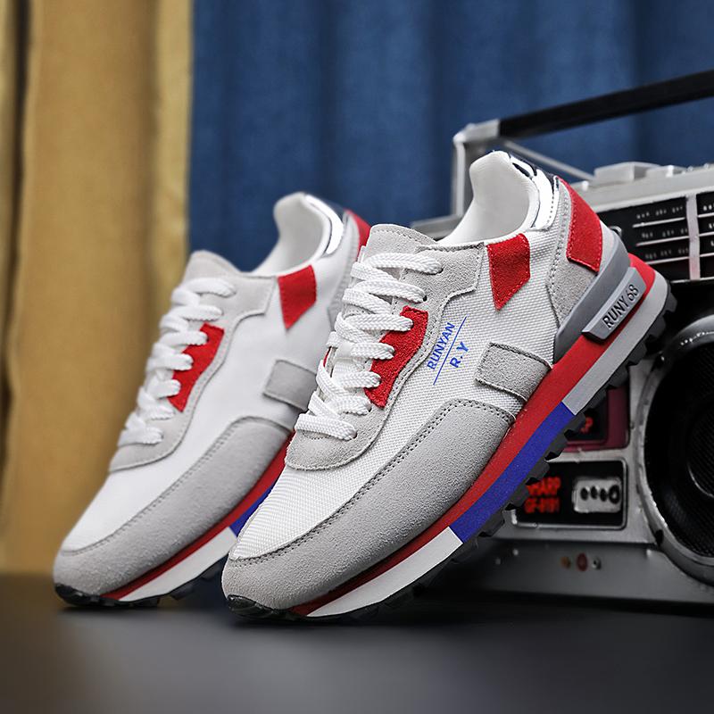 TUINANLE Dicksohlige Pops Schuhe Herren Bequeme Laufschuhe Agan Schuhe Niedrige Mode Atmungsaktive Sport-Sneaker Herren