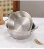 Korean Style Stainless Steel Snack Bowl with Handles for Rice Wine, Salad, Hot Pot Sauce, French Fries, or Fruit
