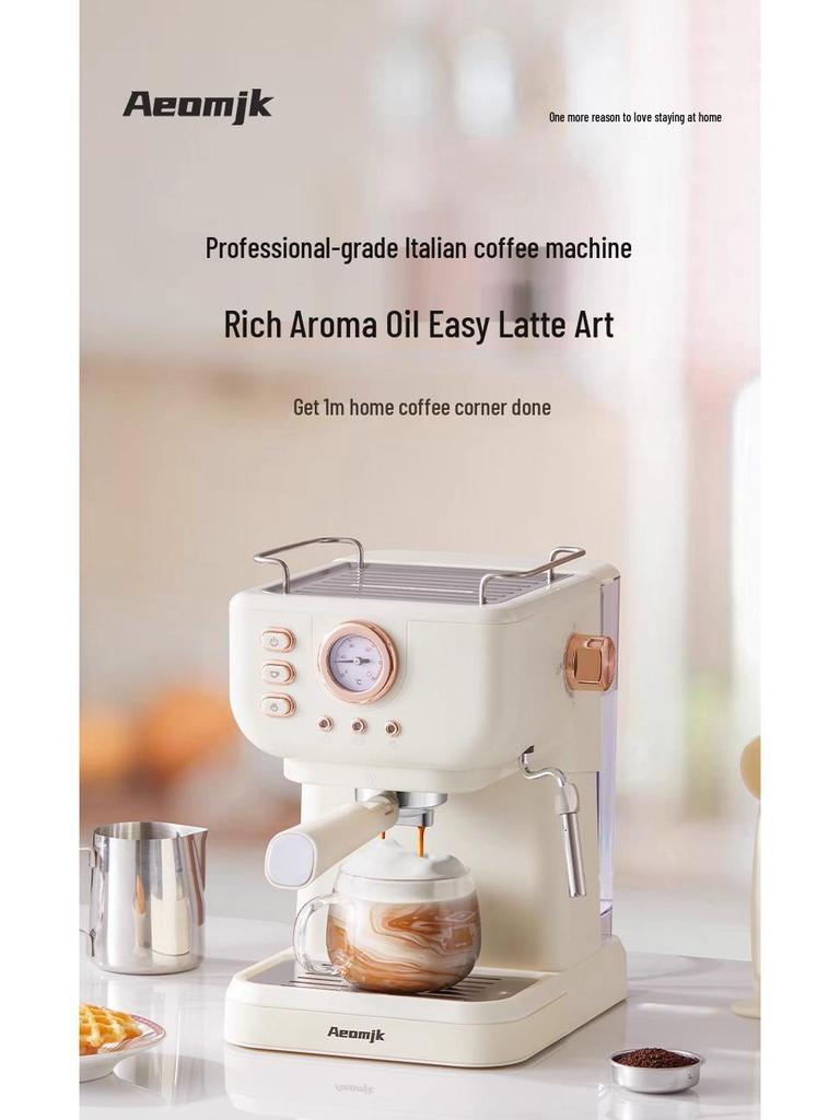 Ретро напівавтоматична кавомашина високого тиску 20 Бар з спінювачем молока