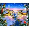Full Round Diamond Painting Handmade Winter Scenery Cross Stitch 5d Diamond Embroidery House Landscape Decor