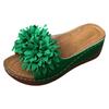 Thick Soled Wedge Heeled Women'S Slippers Fashionable And Casual Flower Shaped Dad Sandals For Women Women'S Heel Sandal Heeled