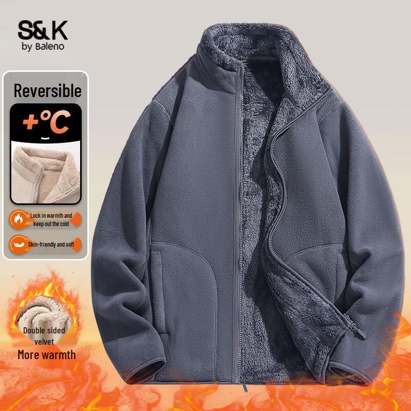 Baleno Men s S&K Reversible Thick Fleece Jacket XL