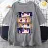New Anime Eyes Graphic Print T Shirt Women Summer Casual Round Neck Loose Tees Streetwear Fashion Anime Harajuku T-shirts