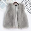 Imitation Fur Vest Women's Autumn and Winter Korean Version Imitation Fox Fur Vest Plush Vest Top Sleeveless Jacket