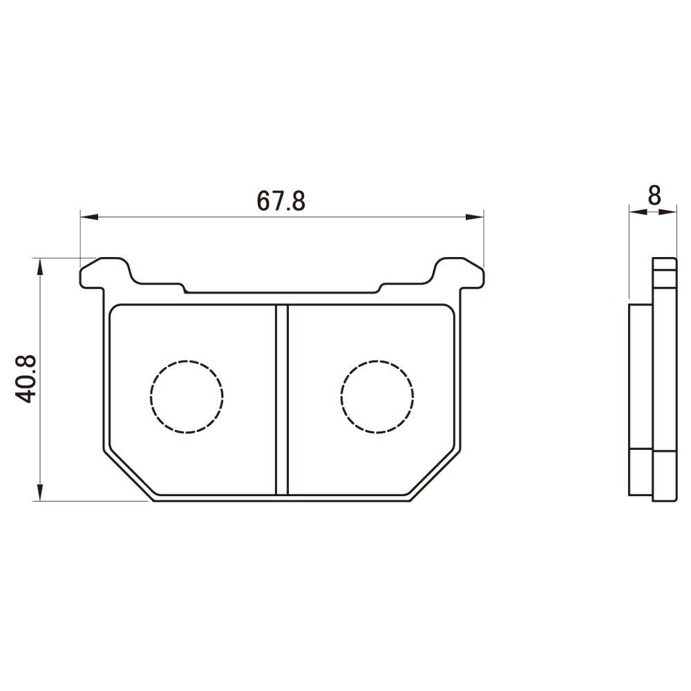 Daytona Motorcycle Brake Pad Red Pad (Semimetal Pad) Z1000R Lawson Replica (82-83) Z400FX (82)