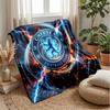 Chelsea FC Theme Blanket Soft Flannel Blanket Plush Throw Blanket Cozy Sofa Bed Blanket for Home Decor