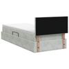 LED Storage Bed with Mattress Light Grey 90 X 200 Cm Velvet